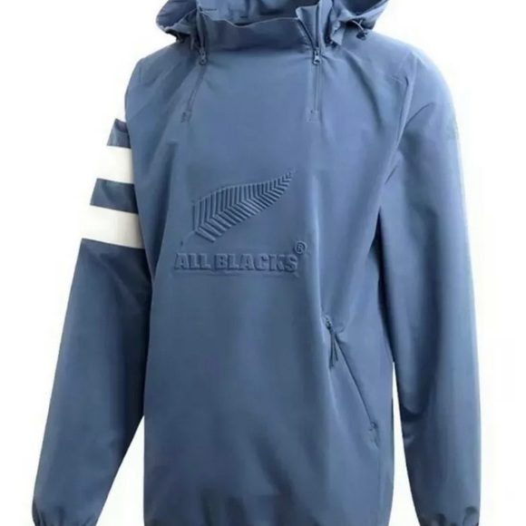 Adidas Rugby All Blacks All-Weather Jacket Men’s Size Small Blue White EH5571 - Picture 1 of 10